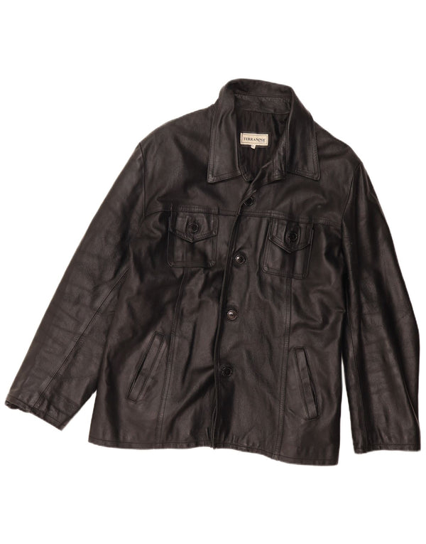 Terranova Veste en cuir pour femme UK 20 2XL Noir
