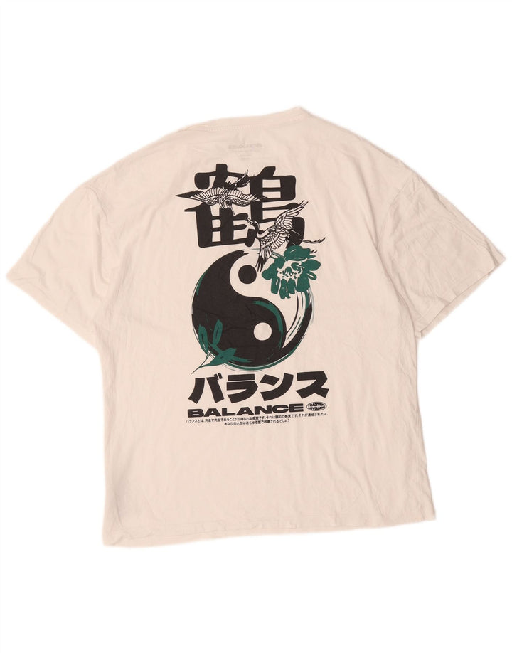 Jack & Jones T-Shirt Graphique Homme Blanc Moyen Coton