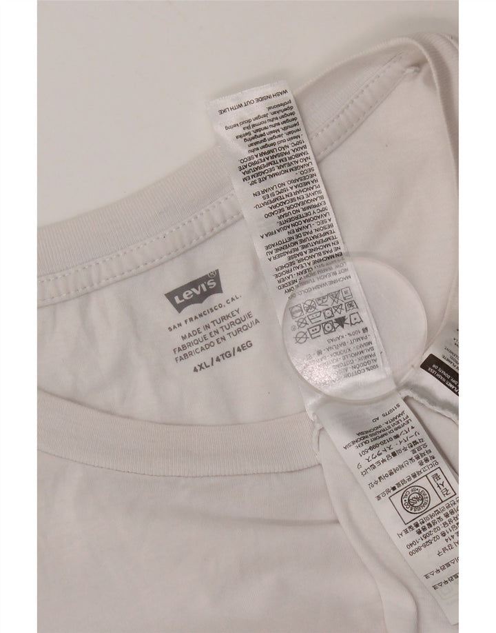 Levi's T-Shirt Graphique Homme 4XL Blanc Coton