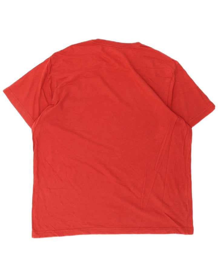 EDDIE BAUER Mens Graphic T-Shirt Top Large Red Cotton