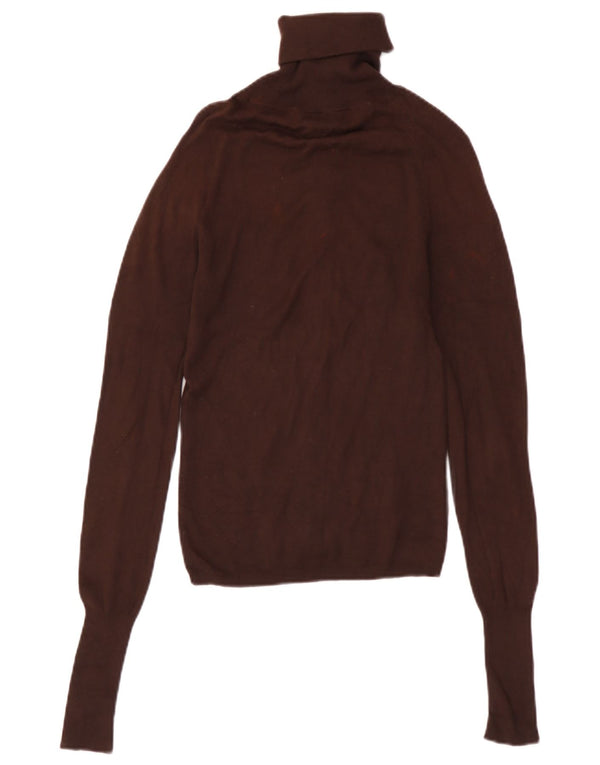 Zara Womens Cardigan Sweater UK 8 Petite Rayonne Marron