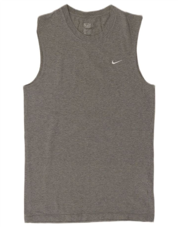 Nike Hommes Débardeur UK 34/36 Petit Gris Coton