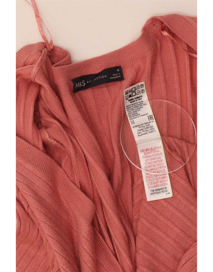 Marks & Spencer Pull cardigan ouvert long pour femme UK 10 Small Rose