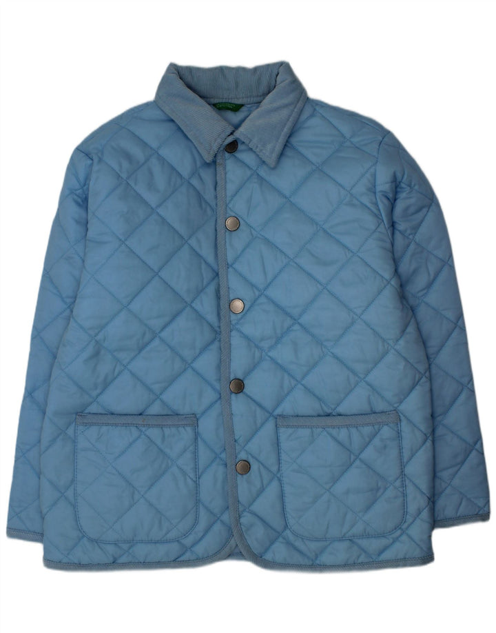 Benetton Veste matelassée garçon 7-8 ans Nylon bleu moyen