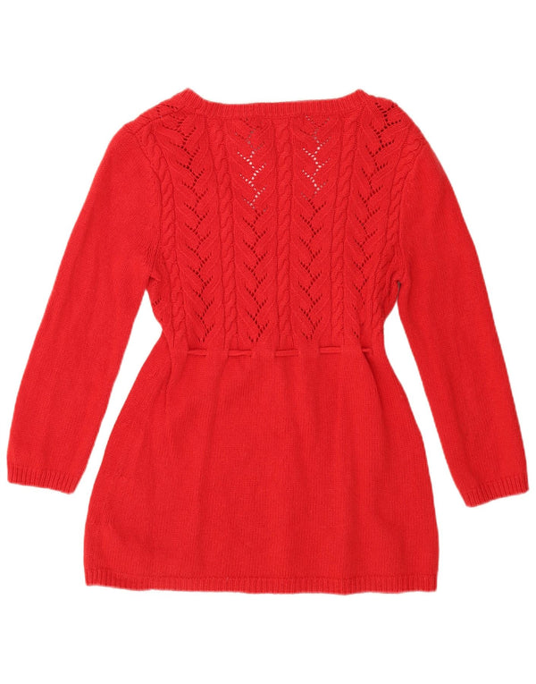 MICHAEL KORS Pull à manches 3/4 et col bateau pour femme - Rouge moyen - UK 12