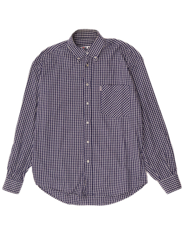 Fila Chemise Regular Fit Homme Bleu Marine Moyen Vichy Coton