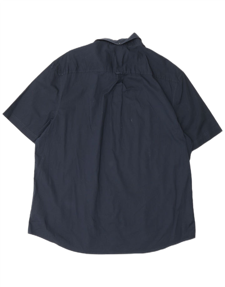 Penguin Chemise à manches courtes pour homme 2XL en coton bleu marine