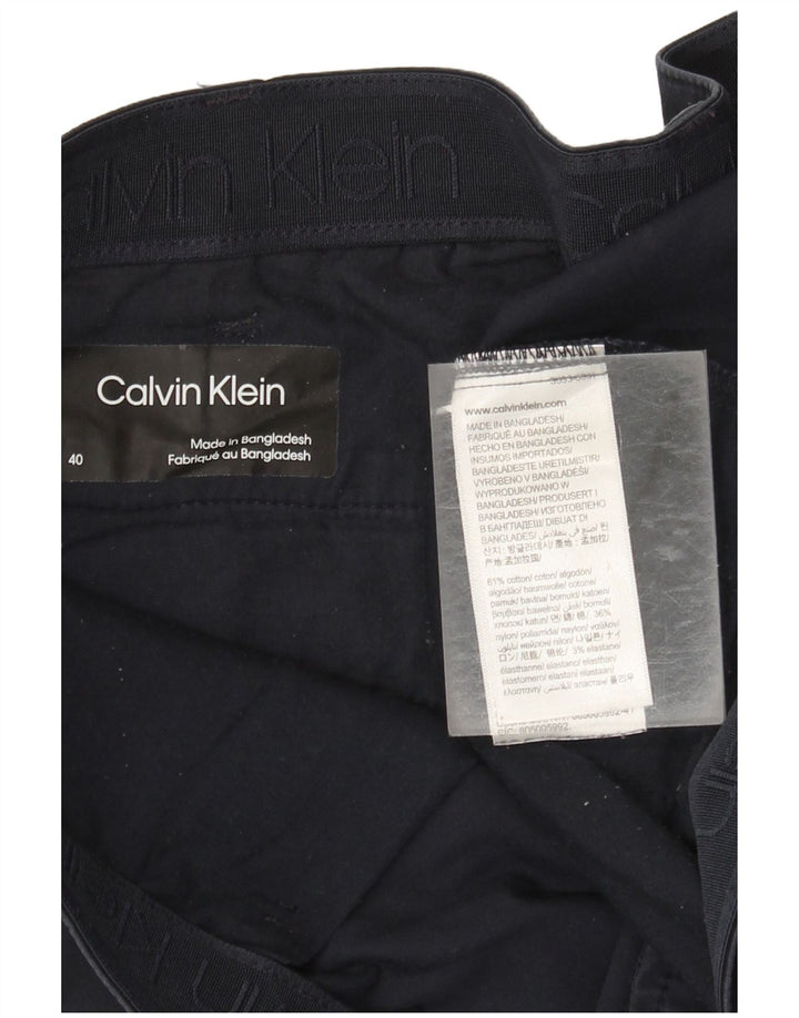 Calvin Klein Short Chino Homme W40 XL Bleu Marine Coton
