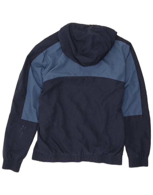 Umbro Veste de pluie à capuche pour homme UK 42 XL Bleu marine Colorblock Polyester