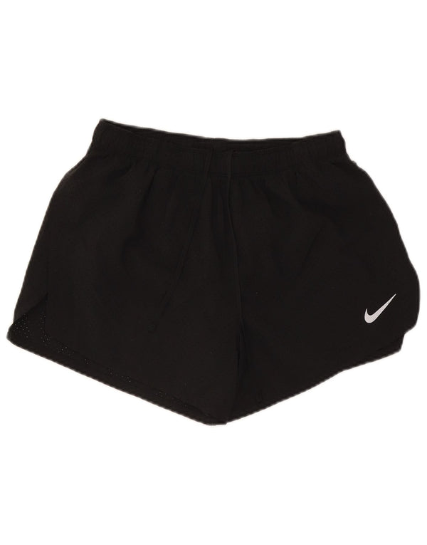 Nike Short de sport Dri Fit pour femme UK 12 Noir moyen Polyester