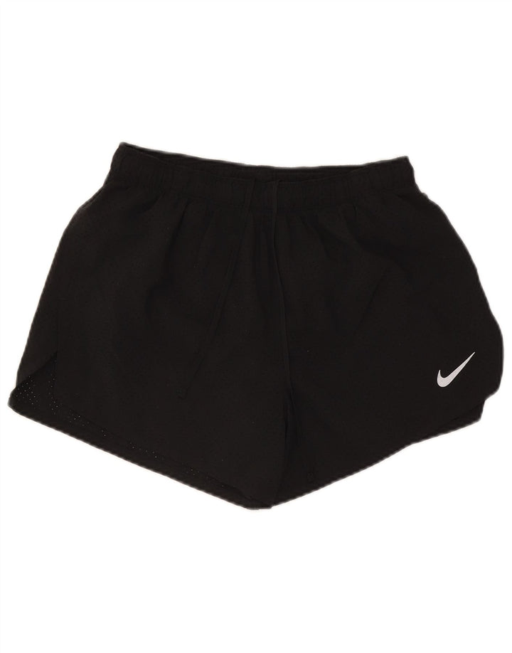 Nike Short de sport Dri Fit pour femme UK 12 Noir moyen Polyester