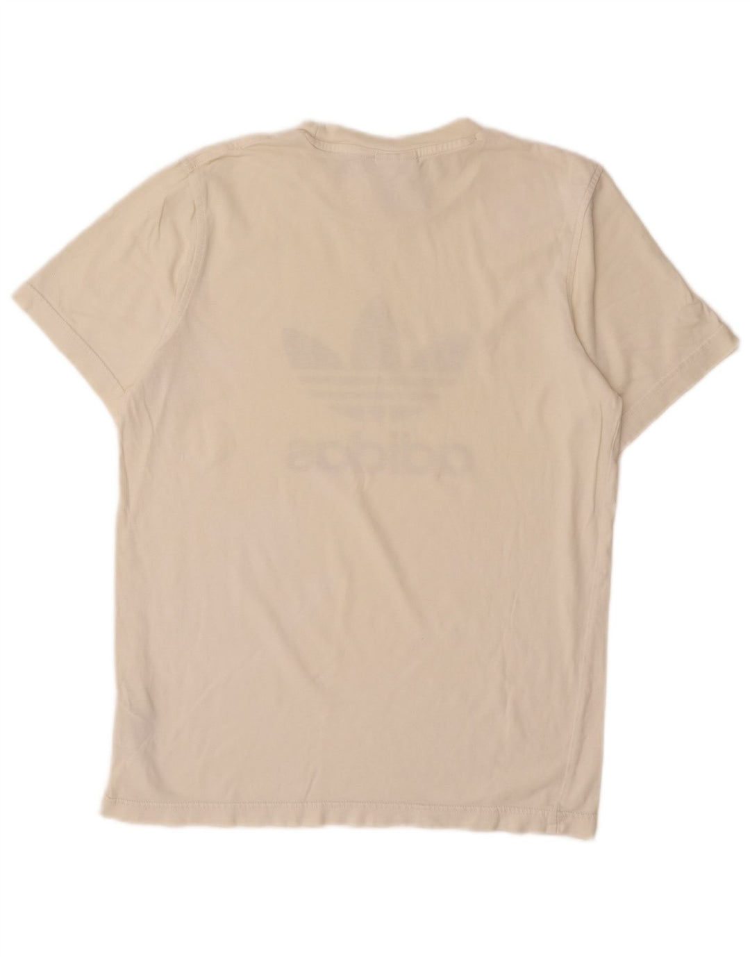 ADIDAS T-shirt graphique pour hommes, petit, en coton blanc cassé