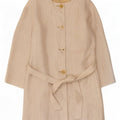 Elegance Manteau Femme UK 12 Lin Beige à Chevrons Moyen