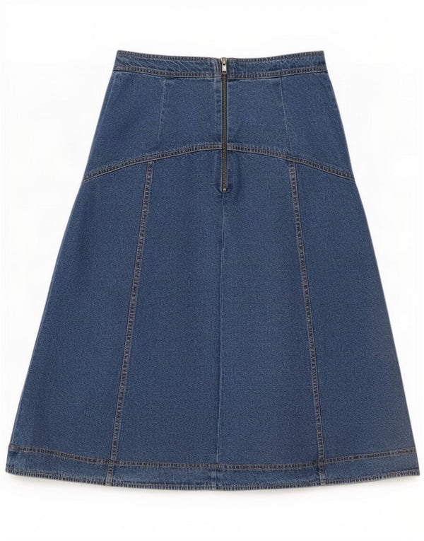 Marks & Spencer Jupe en jean taille haute pour femme UK 8 Small W28 Bleu
