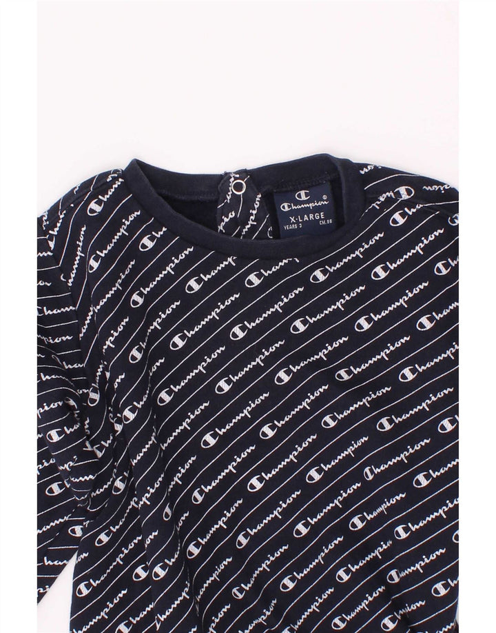 Champion Sweat-shirt graphique pour garçon 2-3 ans XL Bleu marine