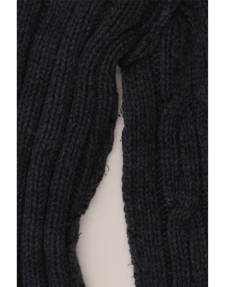 Fat Face Pull Col Zippé Homme Bleu Marine Moyen Laine d'Agneau