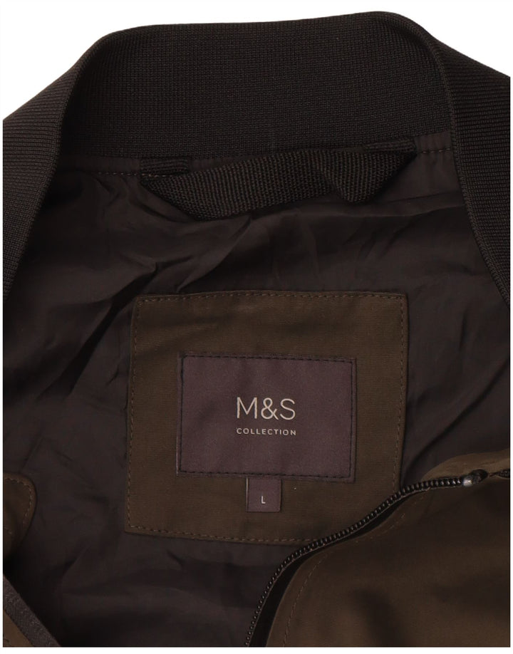 Marks & Spencer Veste Bomber Homme Grand Kaki Polyester
