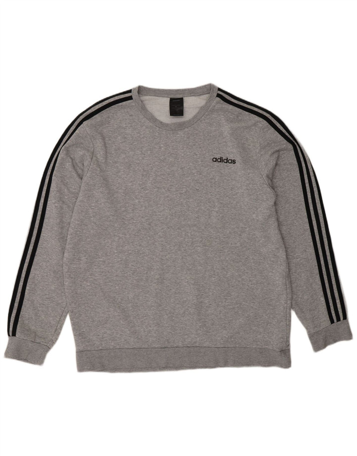 Adidas Sweatshirt Jumper XL Gris Moucheté Coton