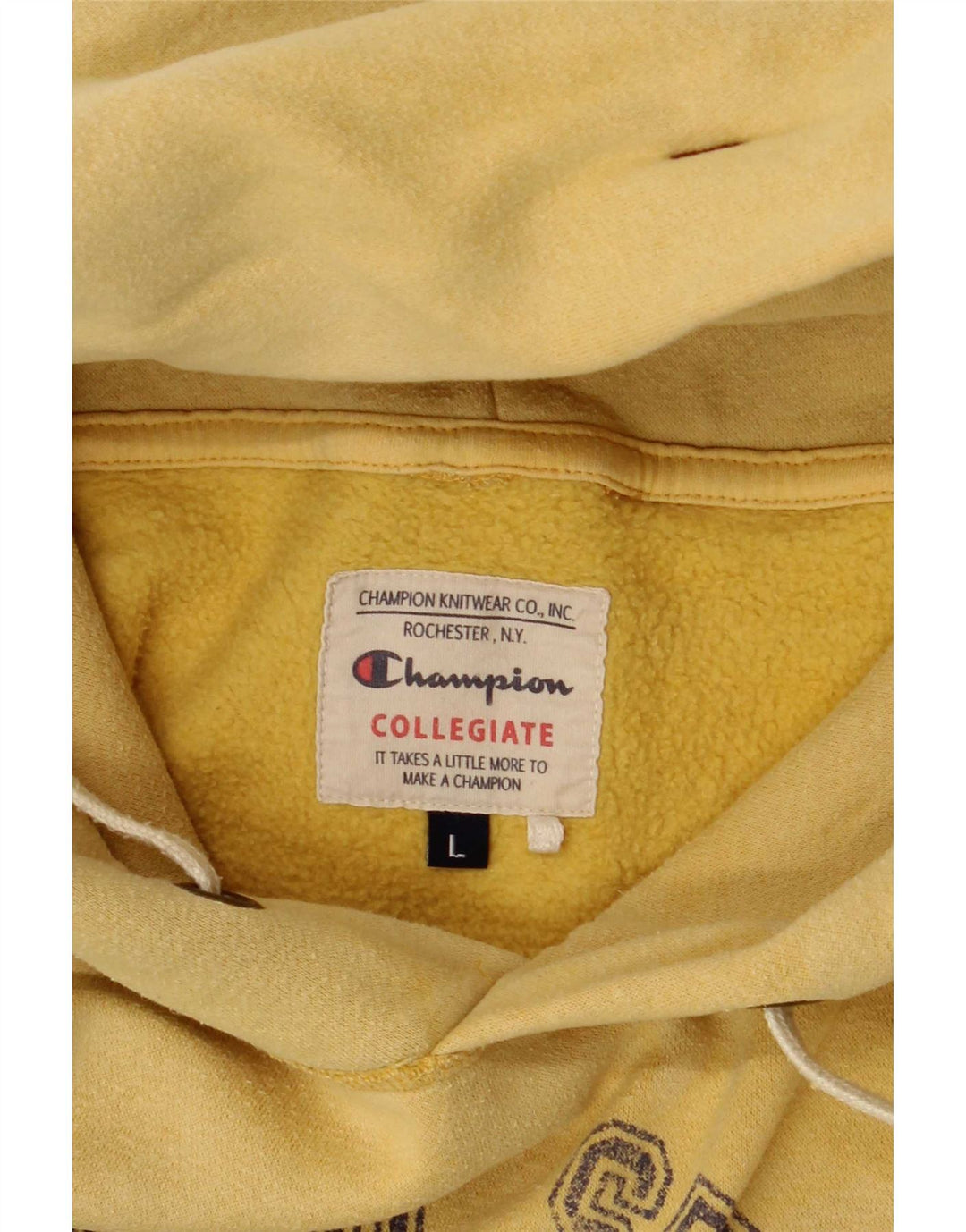 Champion Pull à capuche graphique pour homme, grand jaune