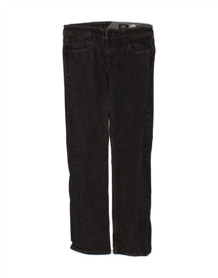 VOLCOM Womens Vorta Slim Straight Jeans W27 L28  Black Cotton Vintage Volcom and Second-Hand Volcom from Messina Hembry 