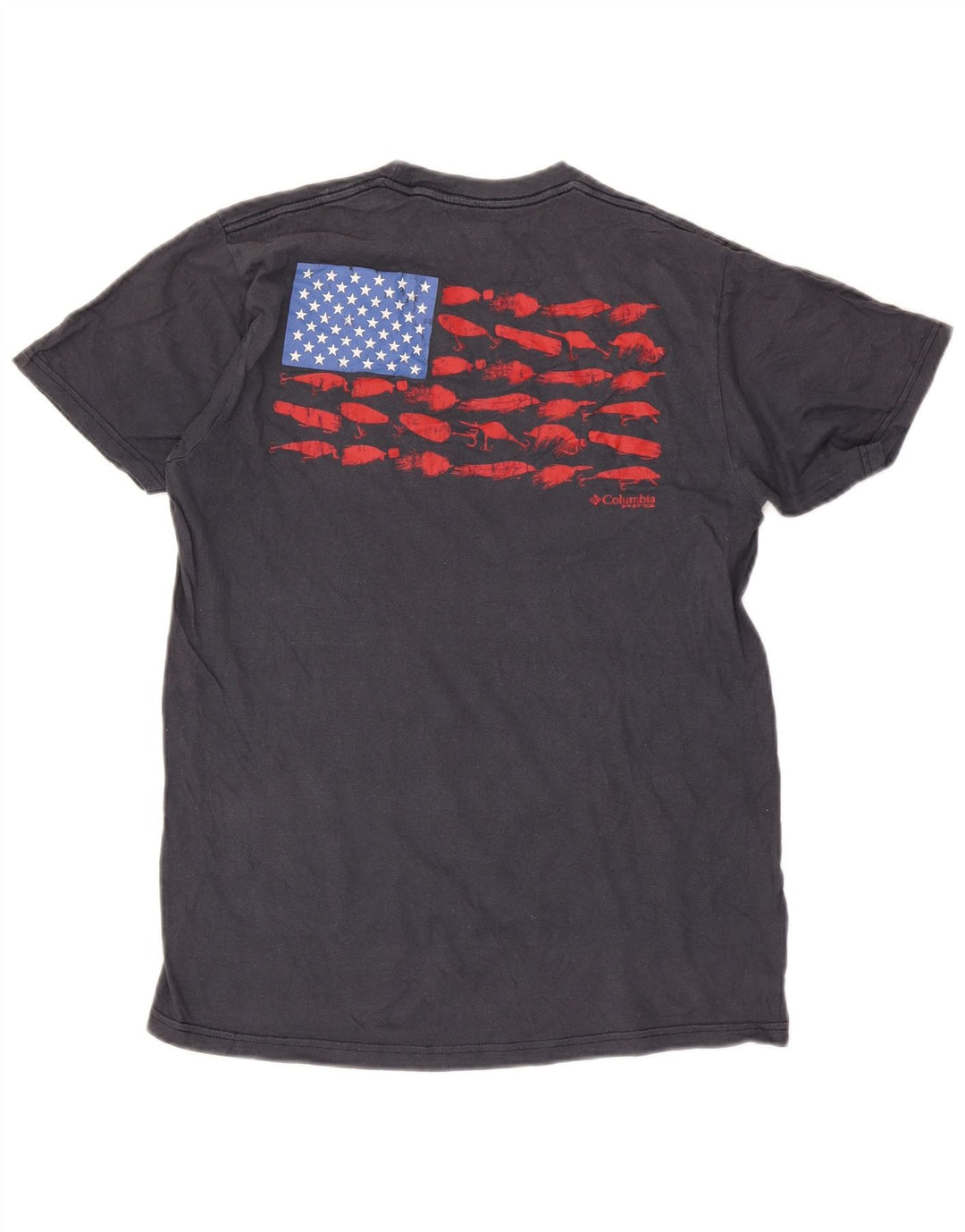 Columbia Tee-Shirt Graphique Homme Gris Moyen Coton