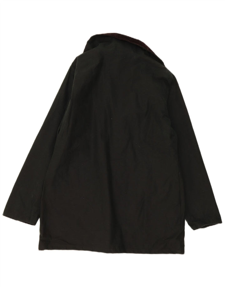 Capsule Manteau en coton ciré pour femme UK 16 Large Vert