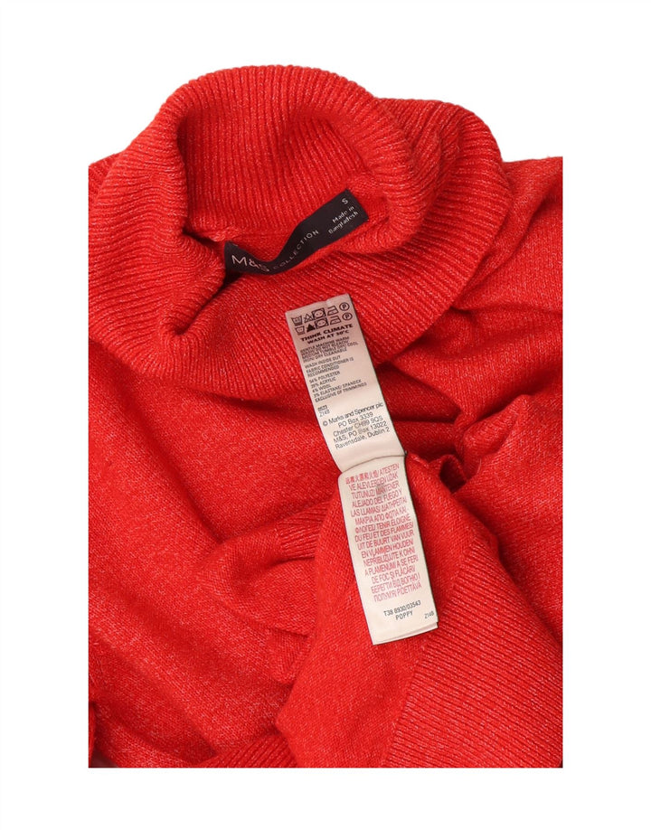 Marks & Spencer Pull col roulé pour femme UK 10 Petit rouge moucheté