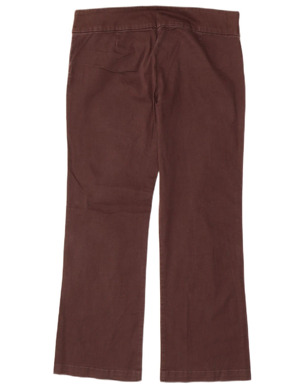 Zara Pantalon décontracté Bootcut pour femme EU 40 Medium W30 L27 Marron Coton