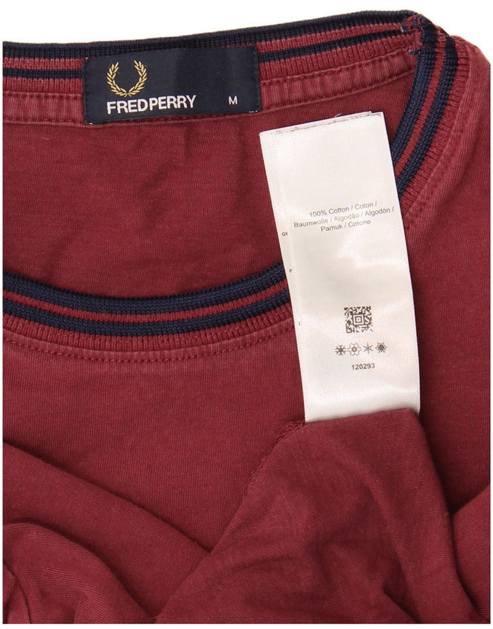 FRED PERRY T-Shirt Homme Haut Bordeaux Colorblock Coton