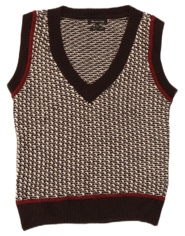 Massimo Dutti Débardeur pour femme UK 6 XS Acrylique moucheté marron