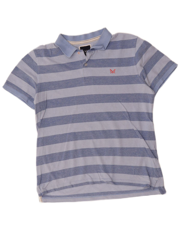 Crew Clothing Polo Homme Grand Bleu Rayé Coton