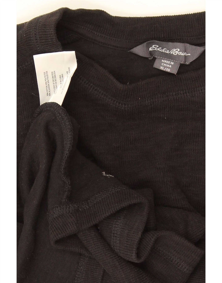 Eddie Bauer Haut Homme Manches Longues XL Coton Noir