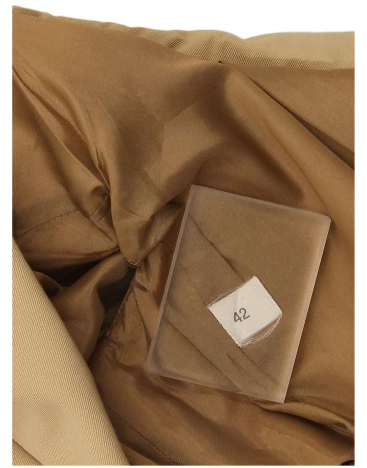 vintage Femme 2 Bouton Blazer Veste IT 42 Beige Moyen