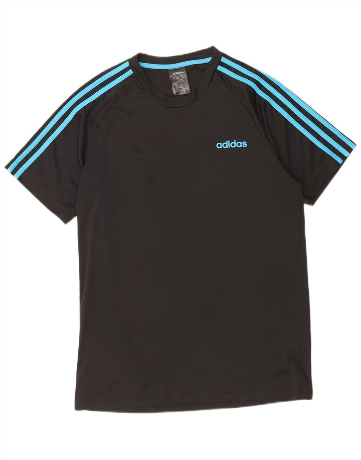 Adidas Hommes Climalite T-Shirt Top Noir Moyen Polyester