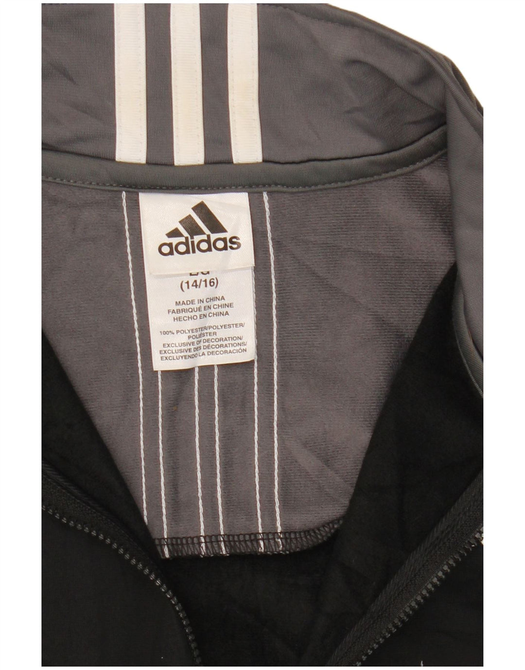 Adidas Veste de survêtement pour garçon 12-13 ans Large Noir Colourblock