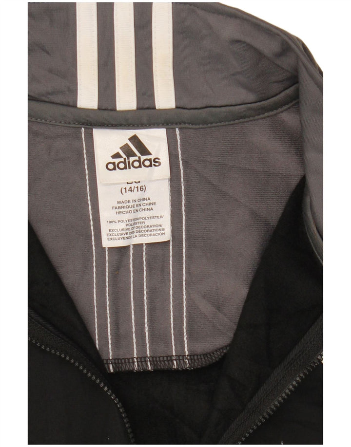 Adidas Veste de survêtement pour garçon 12-13 ans Large Noir Colourblock