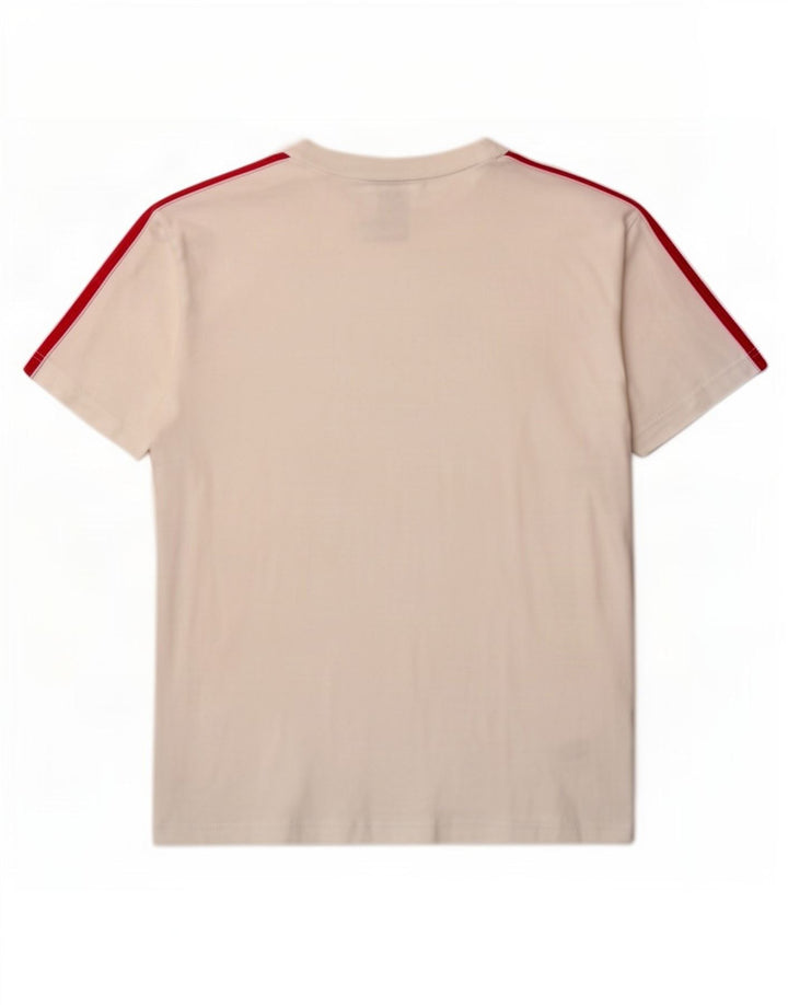 Adidas T-Shirt Femme Top UK 12 Coton Blanc Moyen