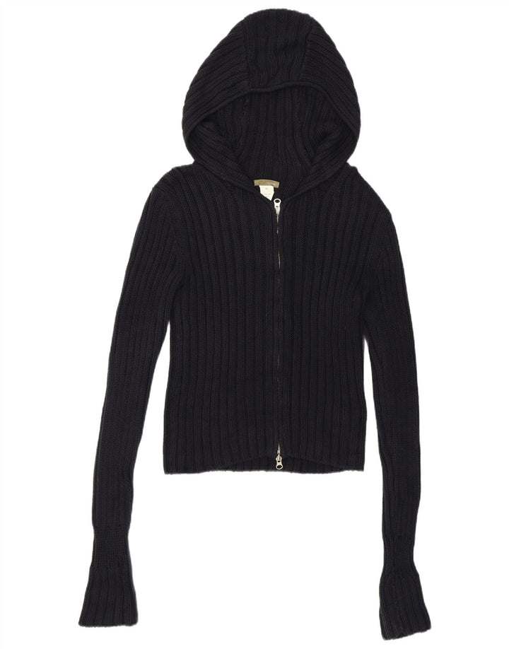 J. CREW Cardigan à capuche pour femme UK 6 XS Bleu marine en coton