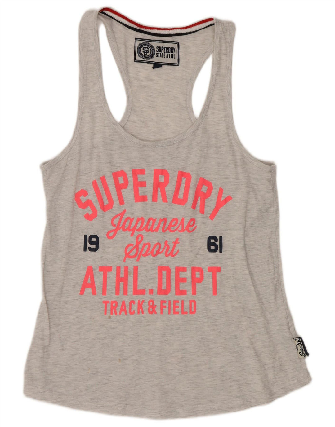 Superdry Débardeur Graphic Homme Petit Gris Moucheté Polyester