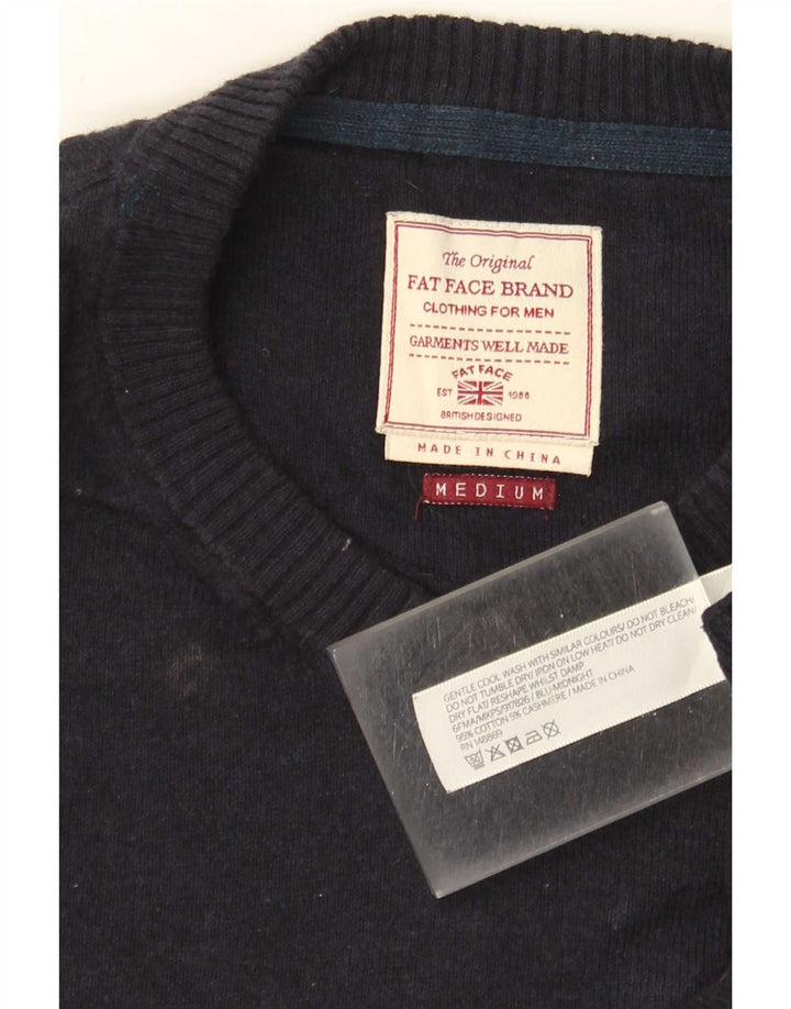 Fat Face Pull Col V Homme Bleu Marine Moyen Coton