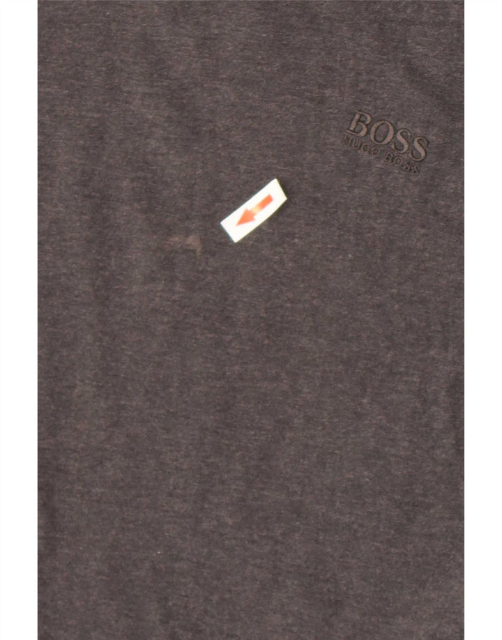 Hugo Boss Homme T-Shirt Top Gris Moyen Coton