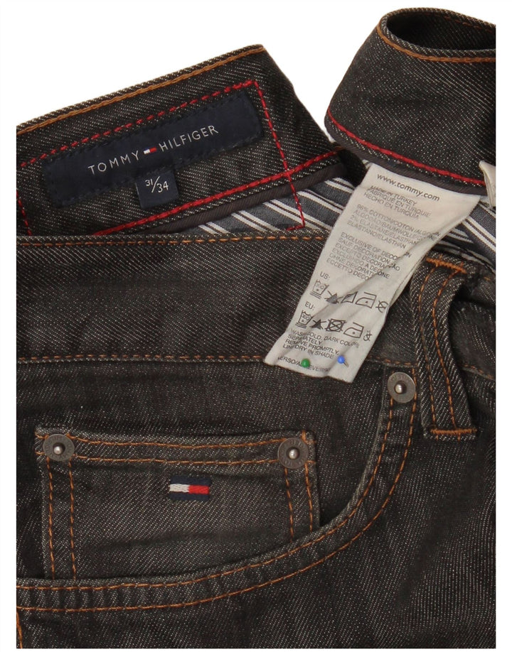 TOMMY HILFIGER Jean Droit Homme W31 L28 Gris Coton