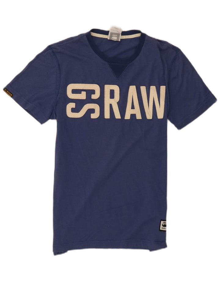 G-Star T-Shirt Graphique Homme Bleu Marine Moyen Coton