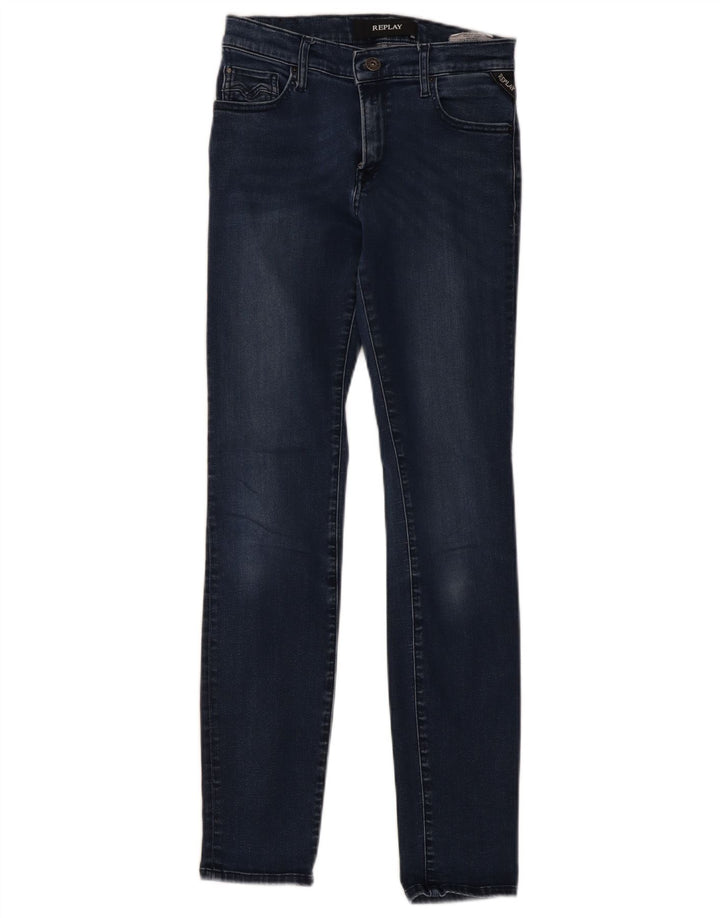 REPLAY Jean Skinny Femme W26 L30 Bleu Coton