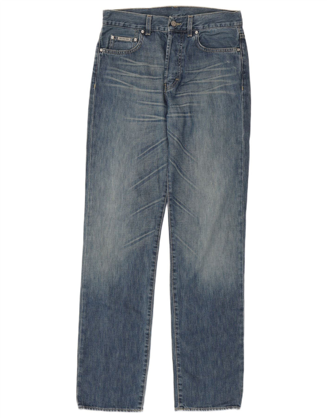 Calvin Klein Jean droit homme W30 L34 bleu coton