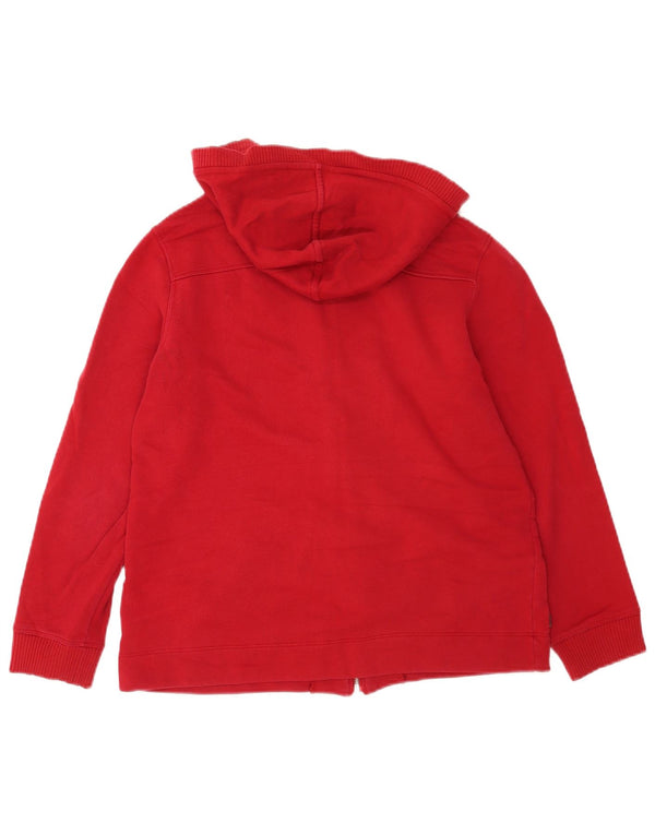 Ralph Lauren Pull à capuche zippé surdimensionné pour femme UK 10 Petit Bordeaux