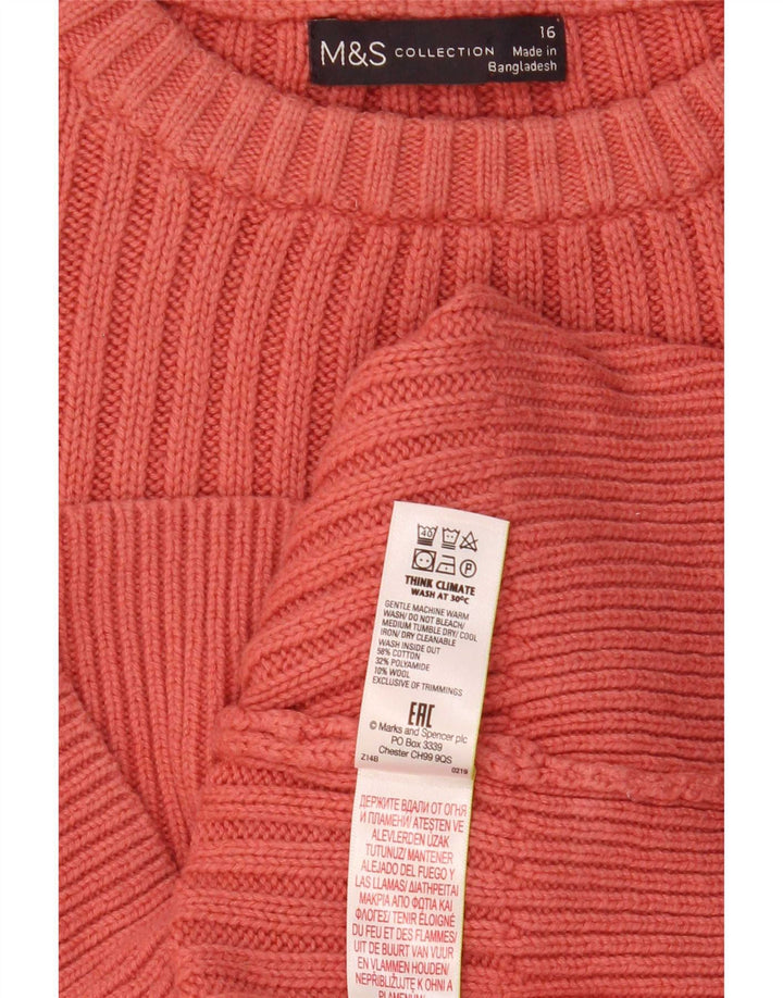 Marks & Spencer Pull à col rond pour femme UK 16 Large Rose