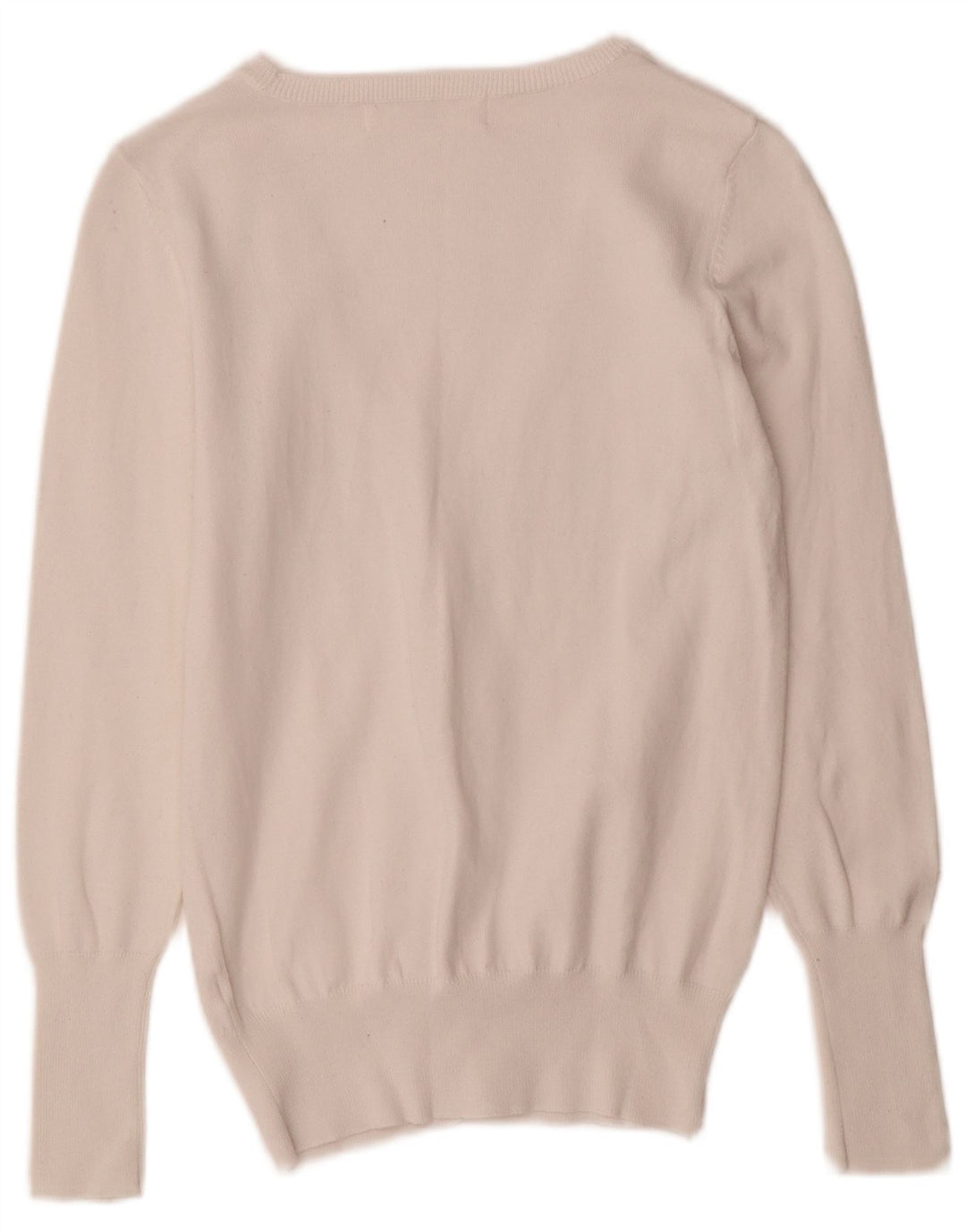Zara Femme Cardigan Pull UK 12 Moyen Blanc