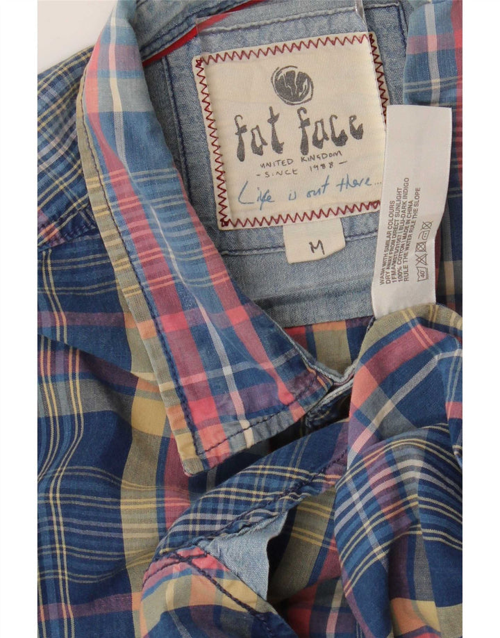 Chemise Homme Fat Face Coton Carreaux Bleu Marine Moyen