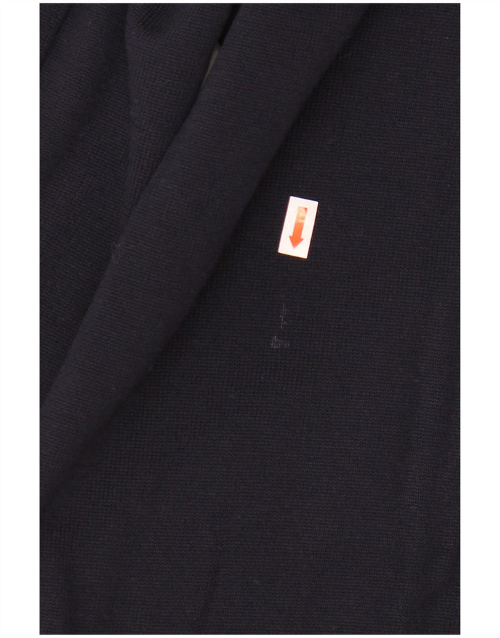 MARZ Pull Col V Homme IT 52 Large Bleu Marine Laine